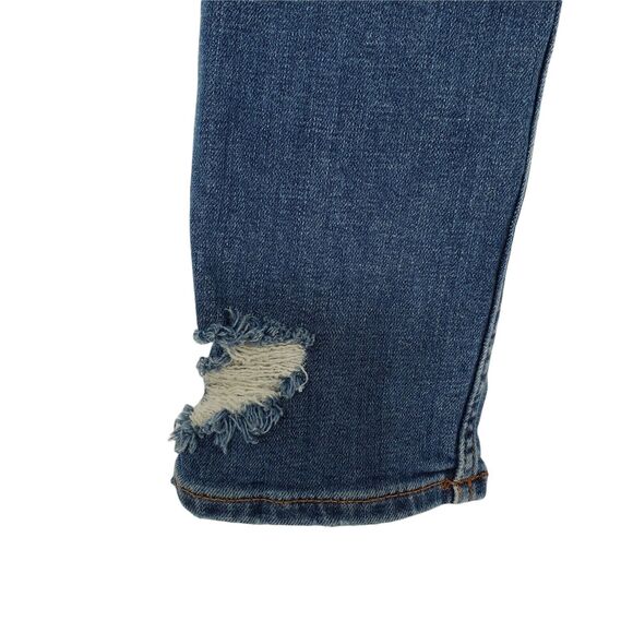 Zara Women Jeans 4 Hi Rise Relaxed Fit Distressed Stretch High Waist Medium Wash - Picture 7 of 11